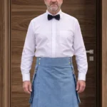 Men's Plain Blue Denim Kilt