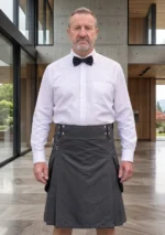 Men's Plain Grey Utility Kilt