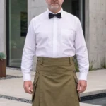 Men's Plain Olive Utility Kilt