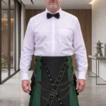 Men's Premium Black & Green Hybrid Utility Kilt