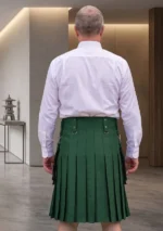 Men's Premium Black & Green Hybrid Utility Kilt Back