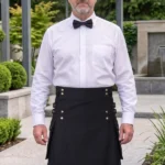 Men's Premium Black Working Kilt