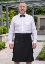 Men's Premium Black Working Kilt