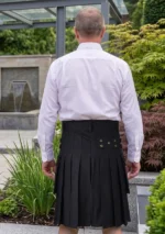 Men's Premium Black Working Kilt Back