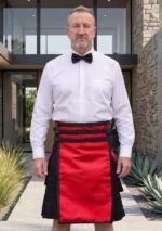 Men's Premium Black and Red Fashion Kilt