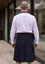 Men's Premium Black and Red Fashion Utility Kilt Back