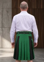 Men's Premium Green & Black Hybrid Utility Kilt Back