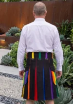Men's Premium Rainbow Utility Kilt Back