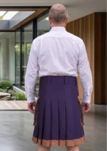 Men's Purple and Brown Utility Kilt Back