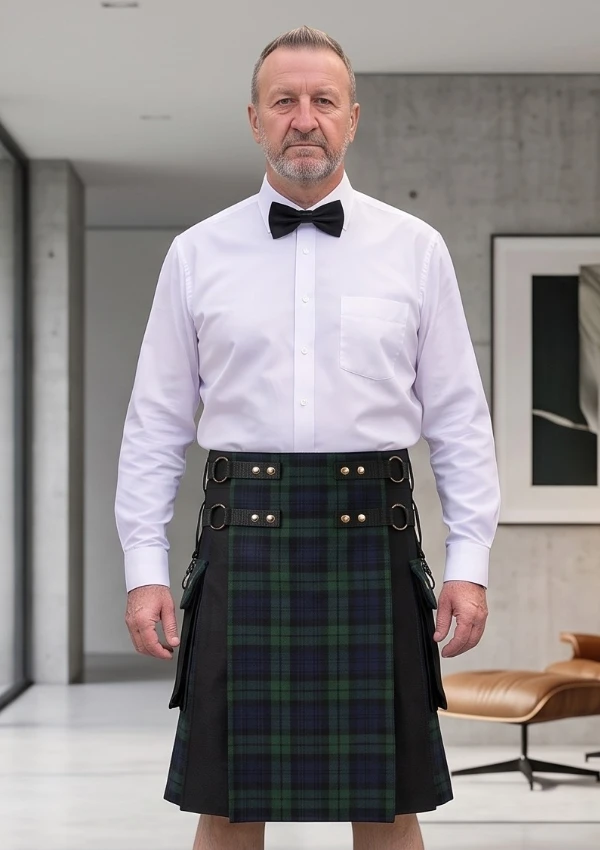 Men's Scottish Black Watch Hybrid Kilt