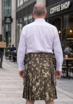 Men's Scottish Classic Camoflage Kilt Back