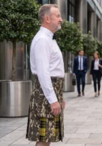 Men's Scottish Classic Camoflage Kilt Side