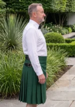 Men's Scottish Green Cargo Utility Kilt Side