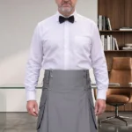 Men's Scottish Grey Cargo Utility Kilt