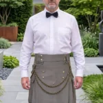 Men's Scottish Light Grey Utility Kilt