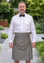 Men's Scottish Light Grey Utility Kilt