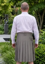Men's Scottish Light Grey Utility Kilt Back
