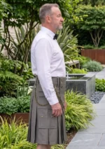 Men's Scottish Light Grey Utility Kilt Side