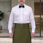 Men's Scottish Modern Olive Green Hybrid Kilt