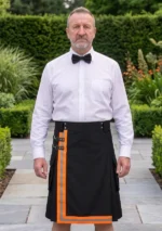 Men's Scottish Orange Firefighter Utility Kilt