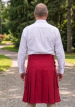 Men's Scottish Red Utility Kilt Back