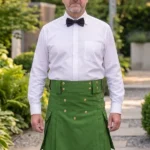 Men's Simple Green Utility Kilt