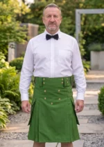 Men's Simple Green Utility Kilt