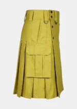 Men's Traditional Khaki Utility Kilt Right