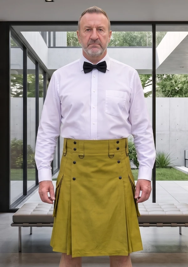 Mens Traditional Khaki Utility Kilt