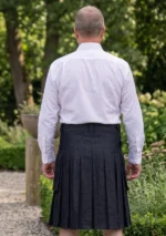 Men's Traditional Scottish Black Utility Kilt Back