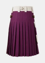 Men's White & Purple Utility Kilt Back