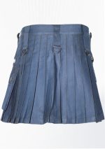 Mini diseño de falda escocesa utilitaria azul marino para mujer 4