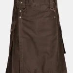 Modern Dark Brown Utility Kilt