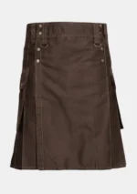 Modern Dark Brown Utility Kilt