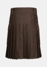 Modern Dark Brown Utility Kilt Back