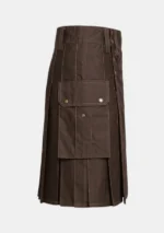 Modern Dark Brown Utility Kilt Right