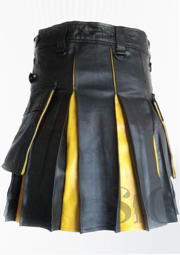 Diseño de falda escocesa de cuero de diseño moderno 10