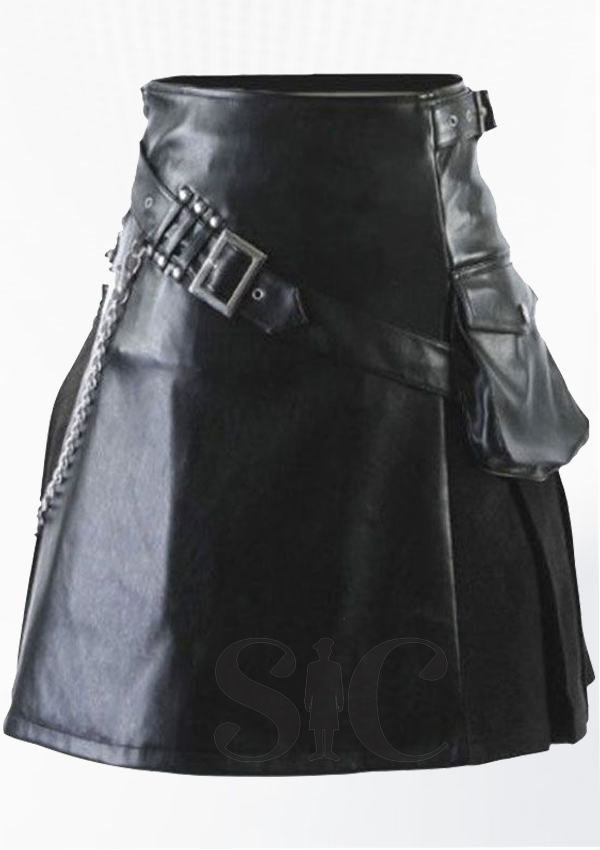 Diseño de falda escocesa de cuero de diseño moderno 11