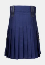 Modern Navy Blue Utility Kilt Back