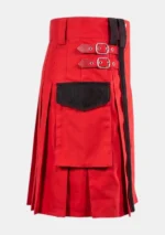 Modern Red Utility Kilt Right