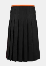 Orange & Black Cotton Hybrid Kilt Back