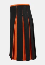 Orange & Black Cotton Hybrid Kilt Left