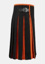 Orange & Black Cotton Hybrid Kilt Right
