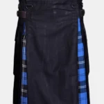 Plain Black Hybrid Kilt