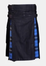 Plain Black Hybrid Kilt