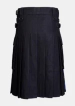 Plain Black Hybrid Kilt Back