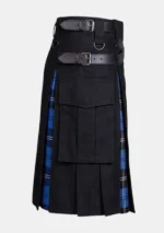 Plain Black Hybrid Kilt Right