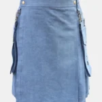 Plain Blue Denim Kilt