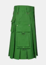 Plain Green Utility Kilt Right