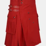 Plain Red Utility Kilt